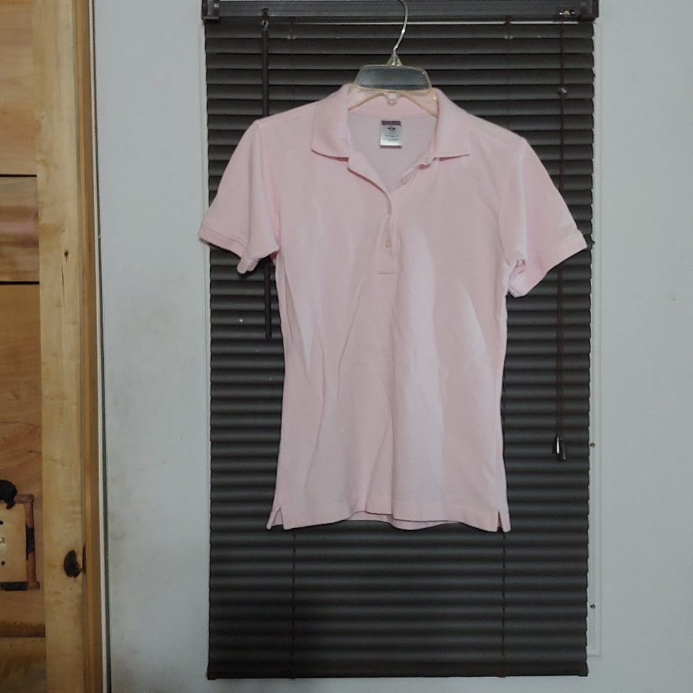 Jerzees womens pink polo shirt  size small